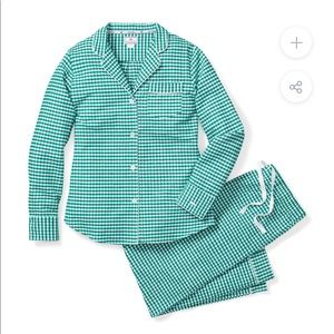 Petite Plum Green Gingham Flannel PJs